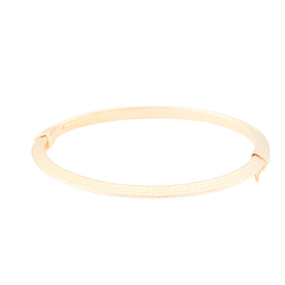 MIA FIORE Gold Plated 925 Sterling Silver Greek Key Dyadema Bangle Bracelet - Picture 3 of 15